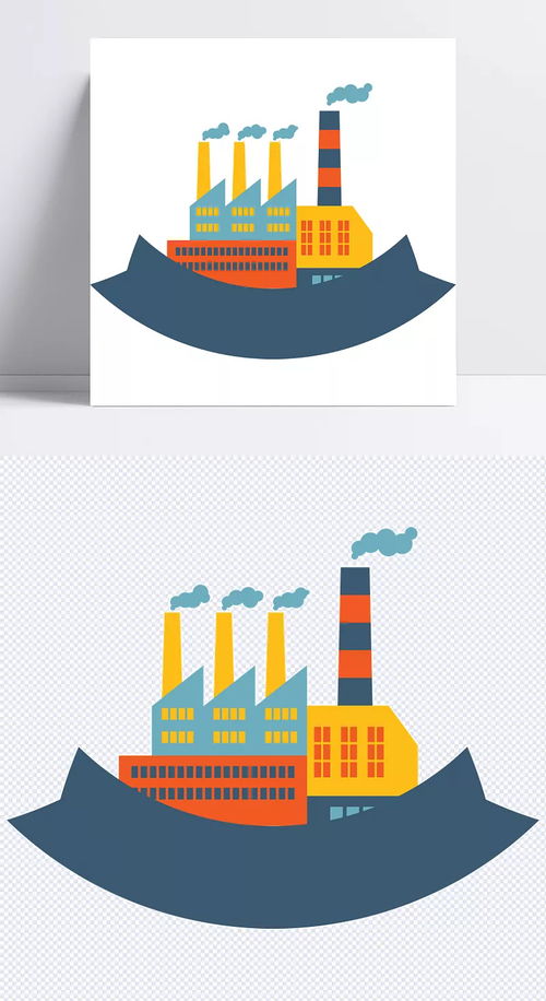 扁平化工業(yè)建筑 現(xiàn)代設(shè)計的時尚矢量素材